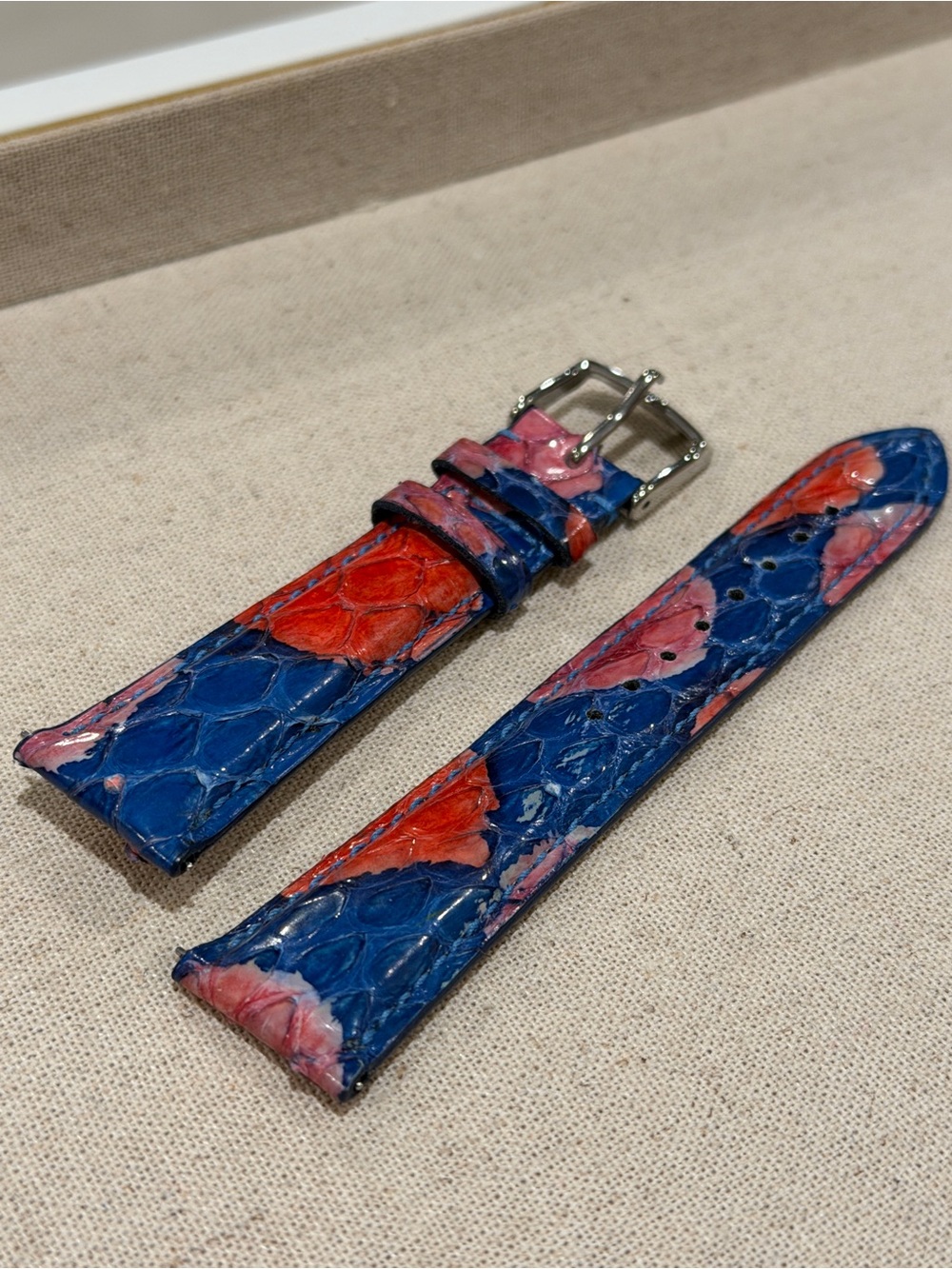 Perfect for the 4th of July with its Blue and Red design!